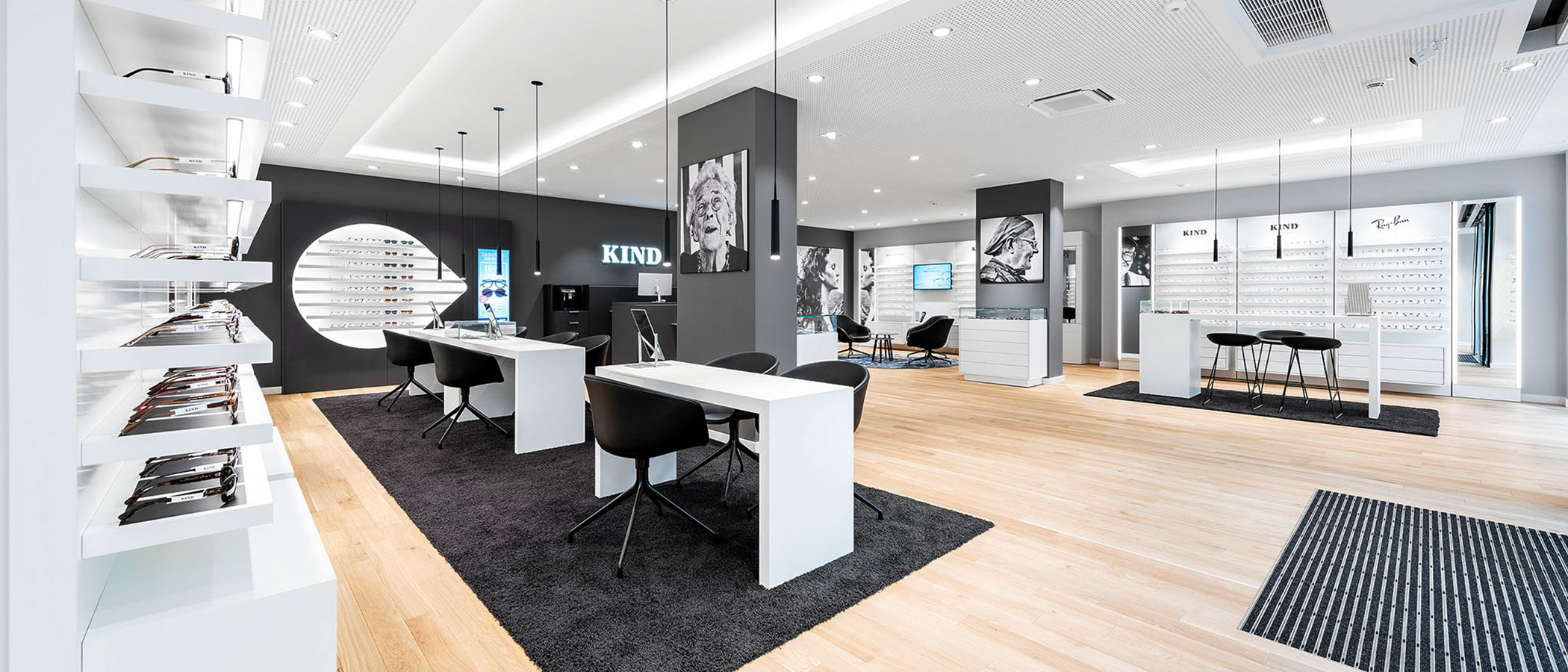 KIND Hörgeräte – Moderner Store für Beratung und Verkauf auf 240 m² – Hoffmann Interior