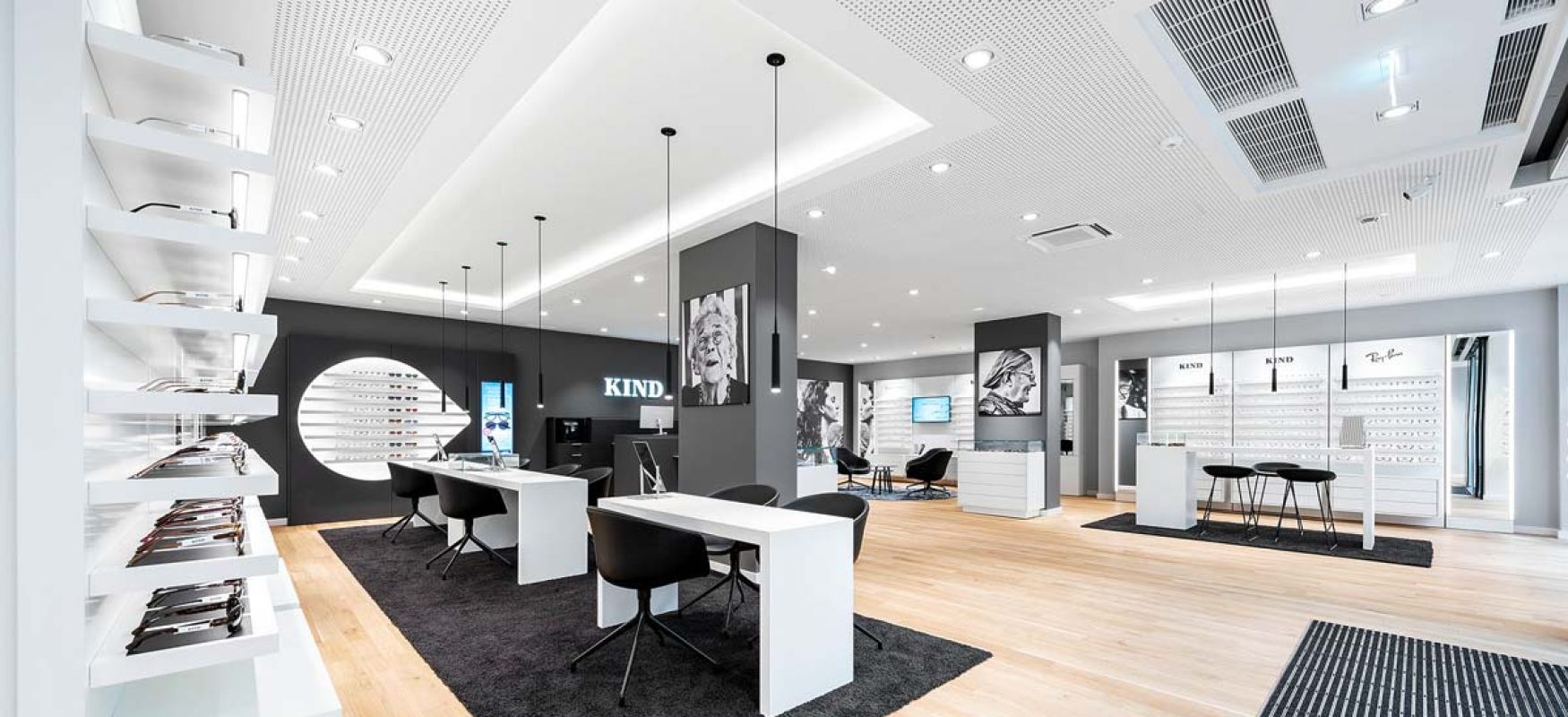 KIND Hörgeräte – Moderner Store für Beratung und Verkauf auf 240 m² – Hoffmann Interior